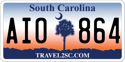 SC license plate AIO864