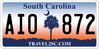 SC license plate AIO872