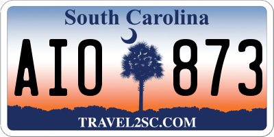 SC license plate AIO873