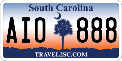 SC license plate AIO888