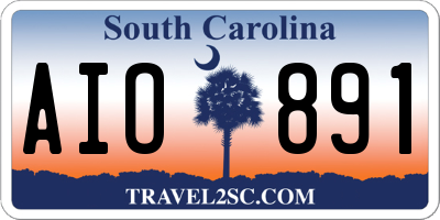 SC license plate AIO891