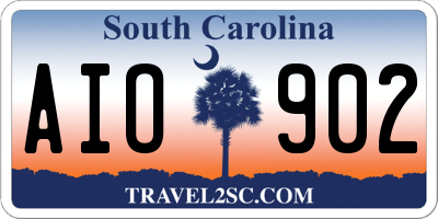 SC license plate AIO902