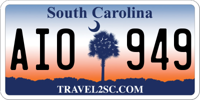 SC license plate AIO949