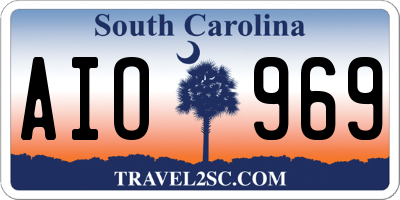SC license plate AIO969