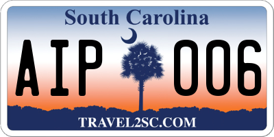 SC license plate AIP006
