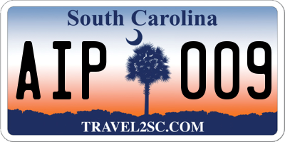 SC license plate AIP009