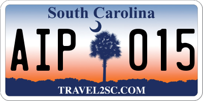 SC license plate AIP015