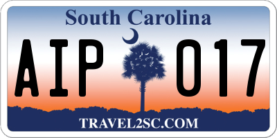 SC license plate AIP017