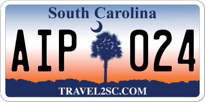 SC license plate AIP024