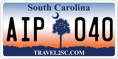 SC license plate AIP040