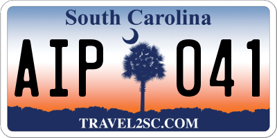 SC license plate AIP041