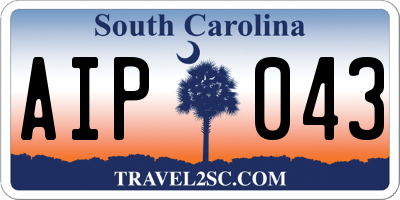 SC license plate AIP043