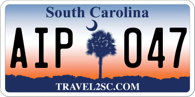 SC license plate AIP047