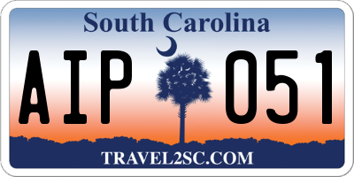 SC license plate AIP051