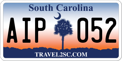 SC license plate AIP052