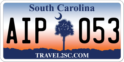 SC license plate AIP053