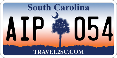 SC license plate AIP054