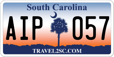 SC license plate AIP057