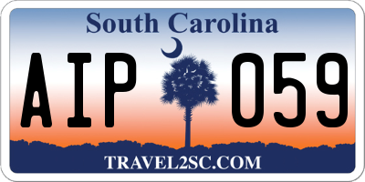 SC license plate AIP059