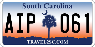 SC license plate AIP061