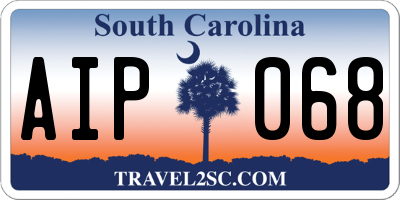 SC license plate AIP068