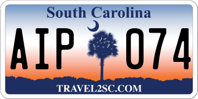 SC license plate AIP074