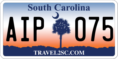 SC license plate AIP075