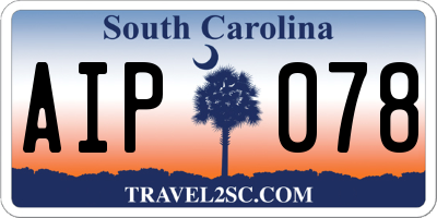 SC license plate AIP078