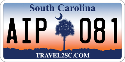 SC license plate AIP081