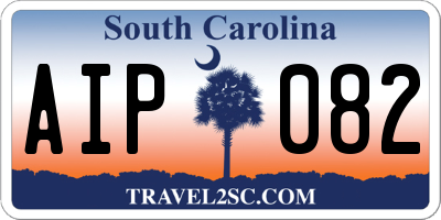 SC license plate AIP082