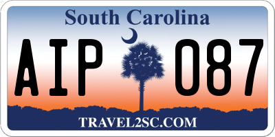 SC license plate AIP087