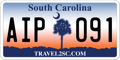 SC license plate AIP091