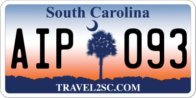 SC license plate AIP093