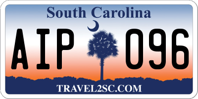 SC license plate AIP096