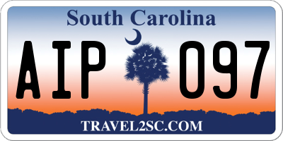 SC license plate AIP097