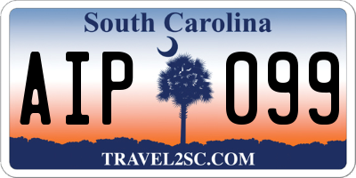 SC license plate AIP099