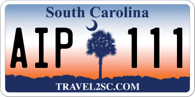 SC license plate AIP111