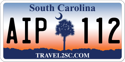 SC license plate AIP112