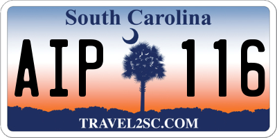 SC license plate AIP116