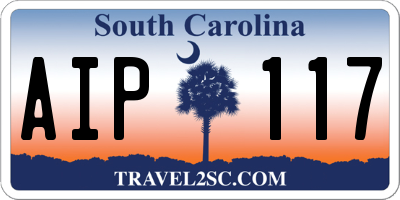 SC license plate AIP117