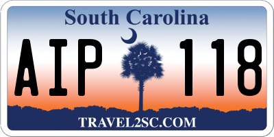 SC license plate AIP118