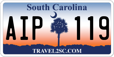 SC license plate AIP119