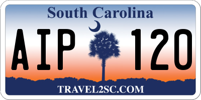 SC license plate AIP120