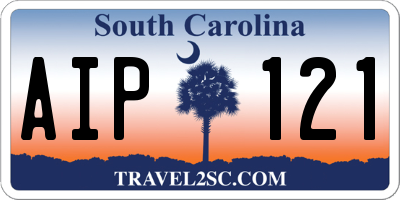 SC license plate AIP121