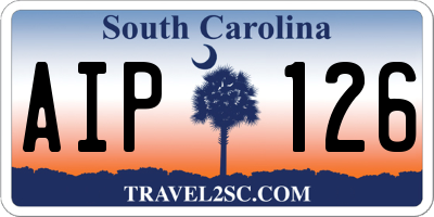SC license plate AIP126
