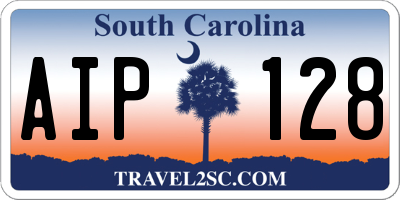 SC license plate AIP128
