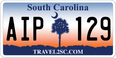 SC license plate AIP129