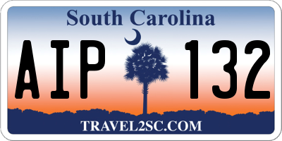 SC license plate AIP132