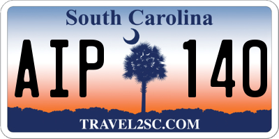 SC license plate AIP140