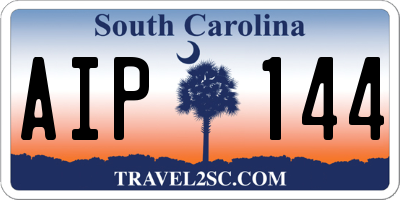 SC license plate AIP144